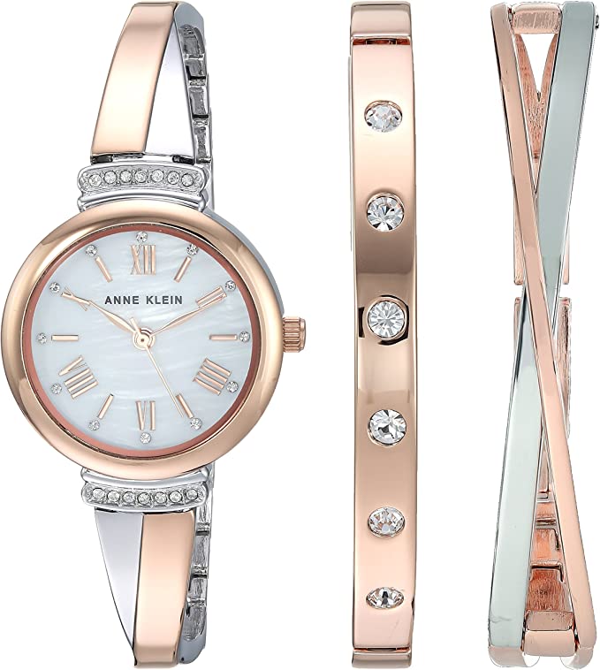 Premium Crystal Accented Bangle Watch Set