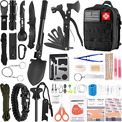 Emergency Survival Kit and First Aid Kit