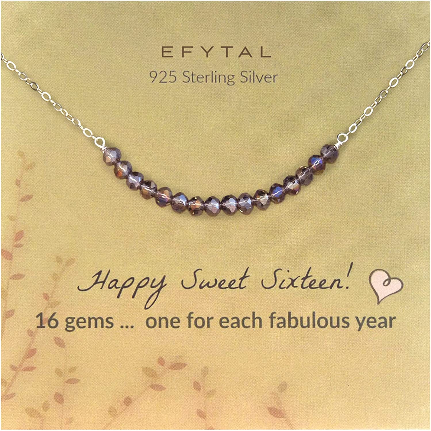 Sterling Silver Bead Necklace for sweet16