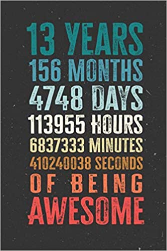 13 Years 156 Months Years Of Being Awesome Journal