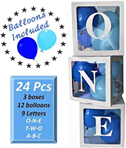  24 Piece Premium Balloon Boxes for baby shower