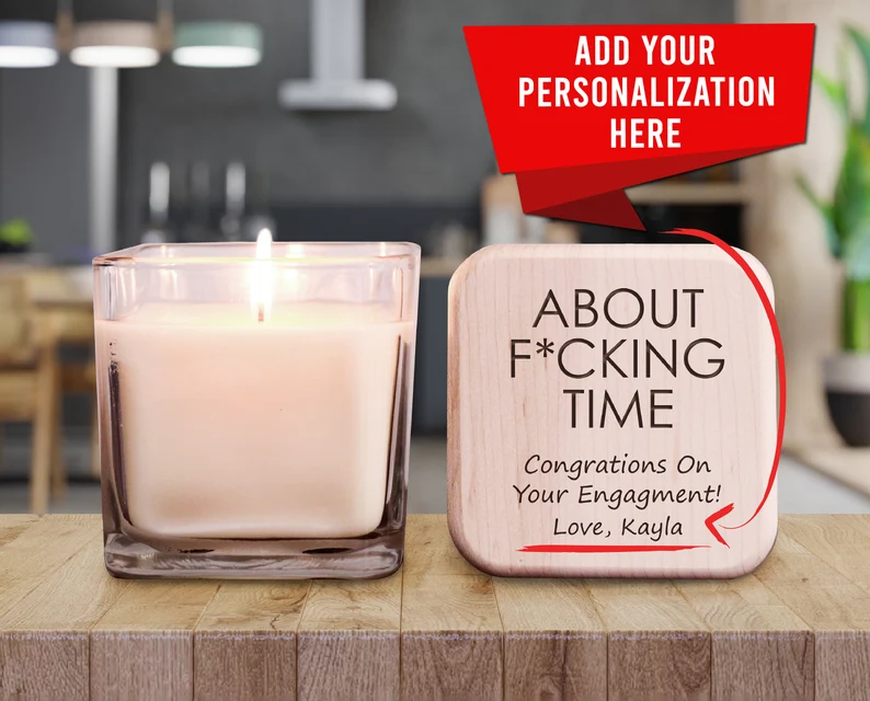 About Fucking Time Candle Gift
