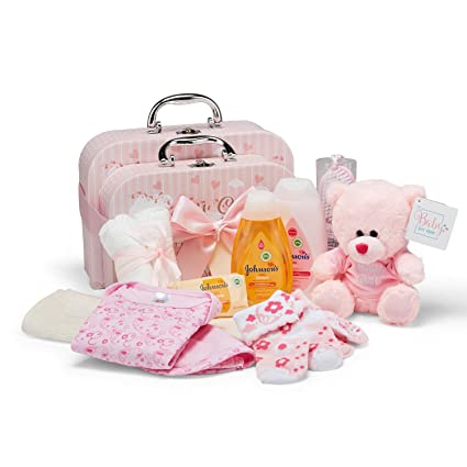 Baby girl Shower Hamper Gift Set