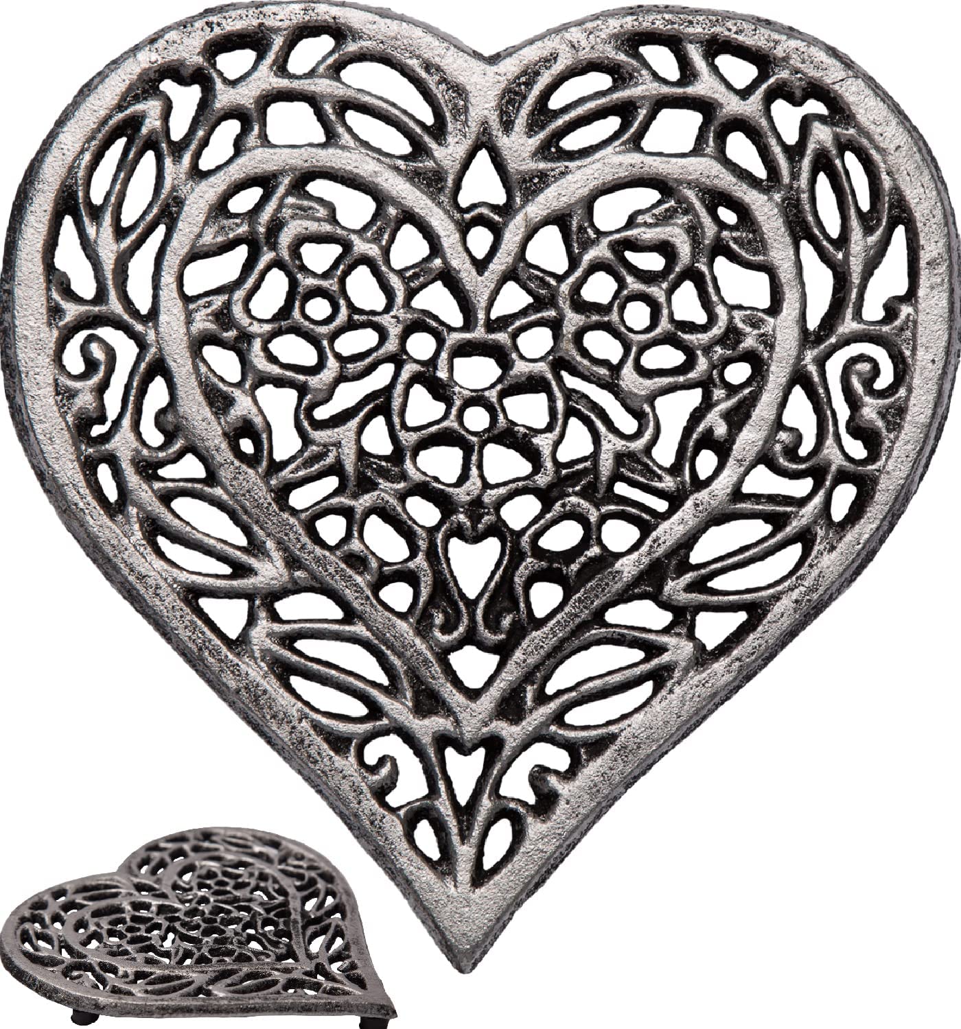 Cast Iron Heart Trivet 