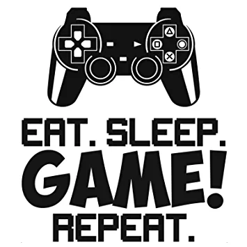 Eat Sleep Game Wall Decal Birthday Gift