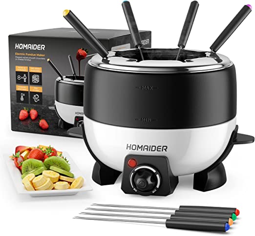  Electric Fondue Pot for Chocolate and Cheese