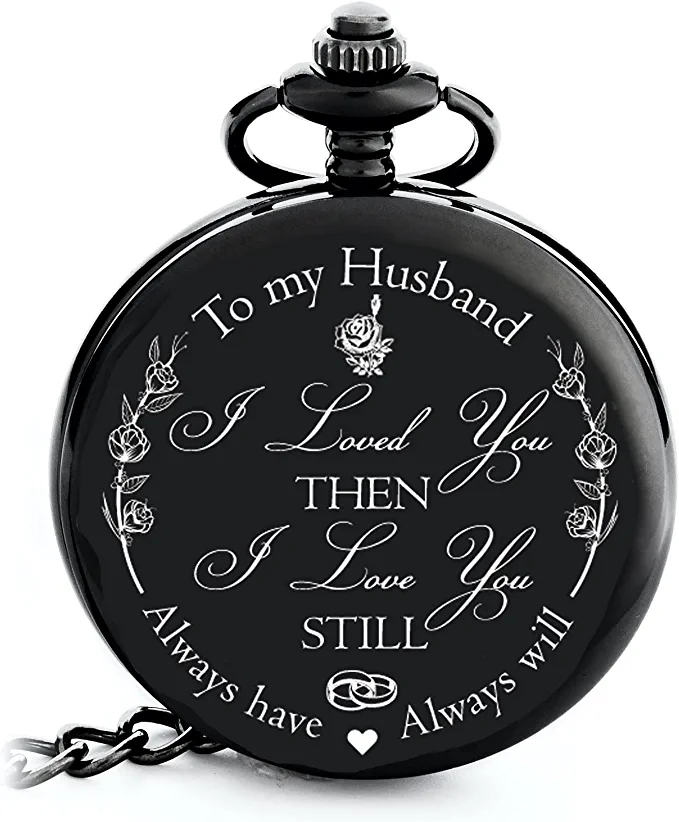 Engraved ‘to My Husband’ Pocket Watch