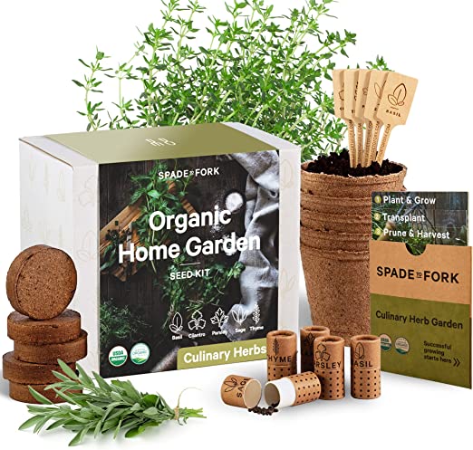 Herb Garden Kit Indoor - Certified USDA Organic Non-GMO
