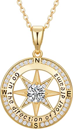 Inspirational Compass Necklace