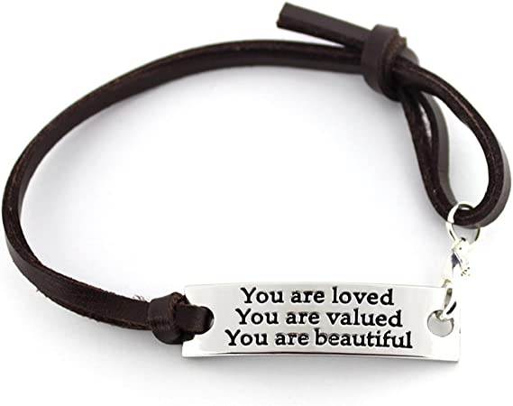 Leather Inspirational Bracelet