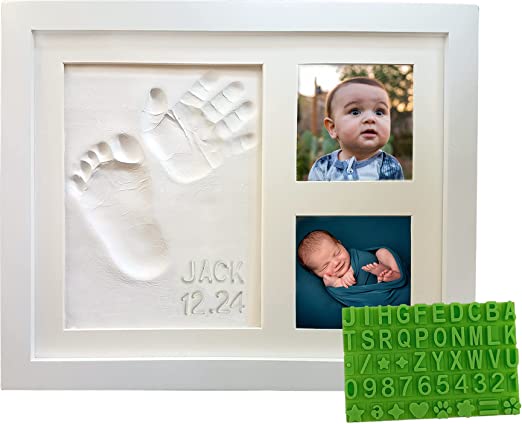 Maternity gift  Baby Handprint & Footprint Keepsake Photo Frame Kit 
