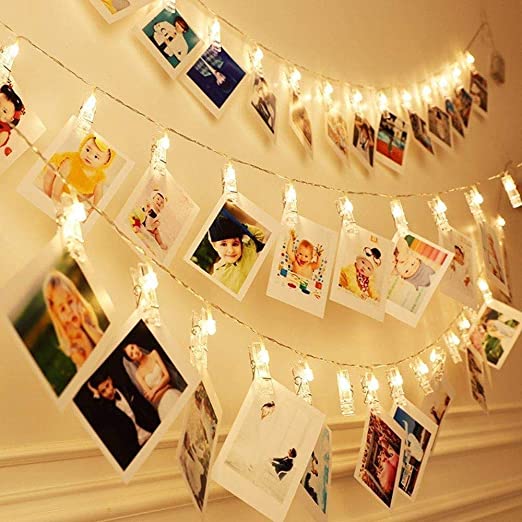 Off To College Gift Dopheuor Photo Clip String Lights
