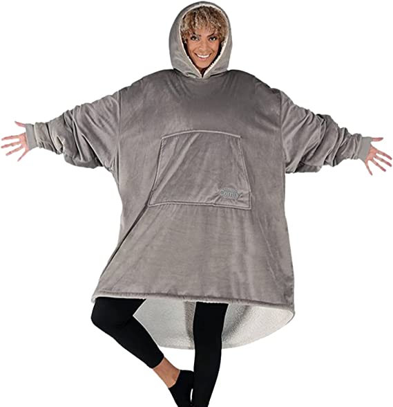 Oversized Microfiber & Sherpa Wearable Blanket
