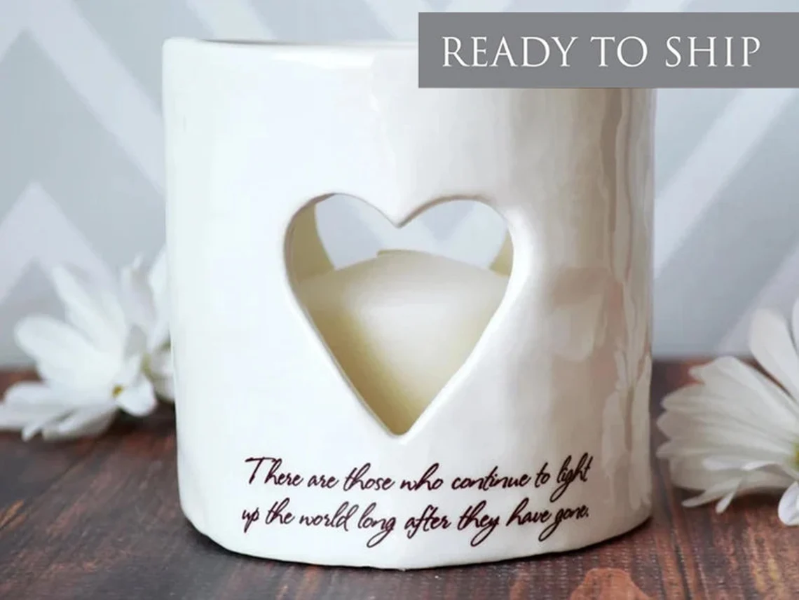 Sympathy Heart Candle 