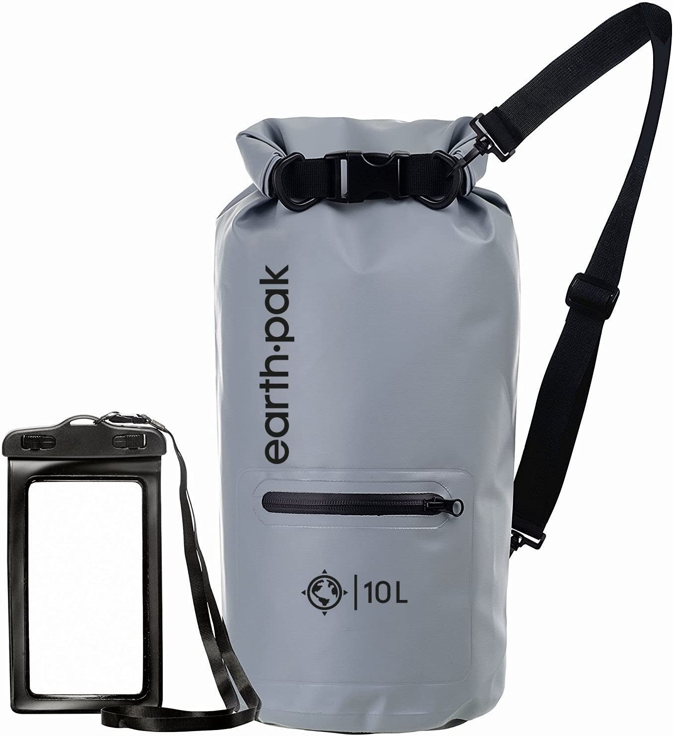 Waterproof Dry Bag with Front Zippered Pocket