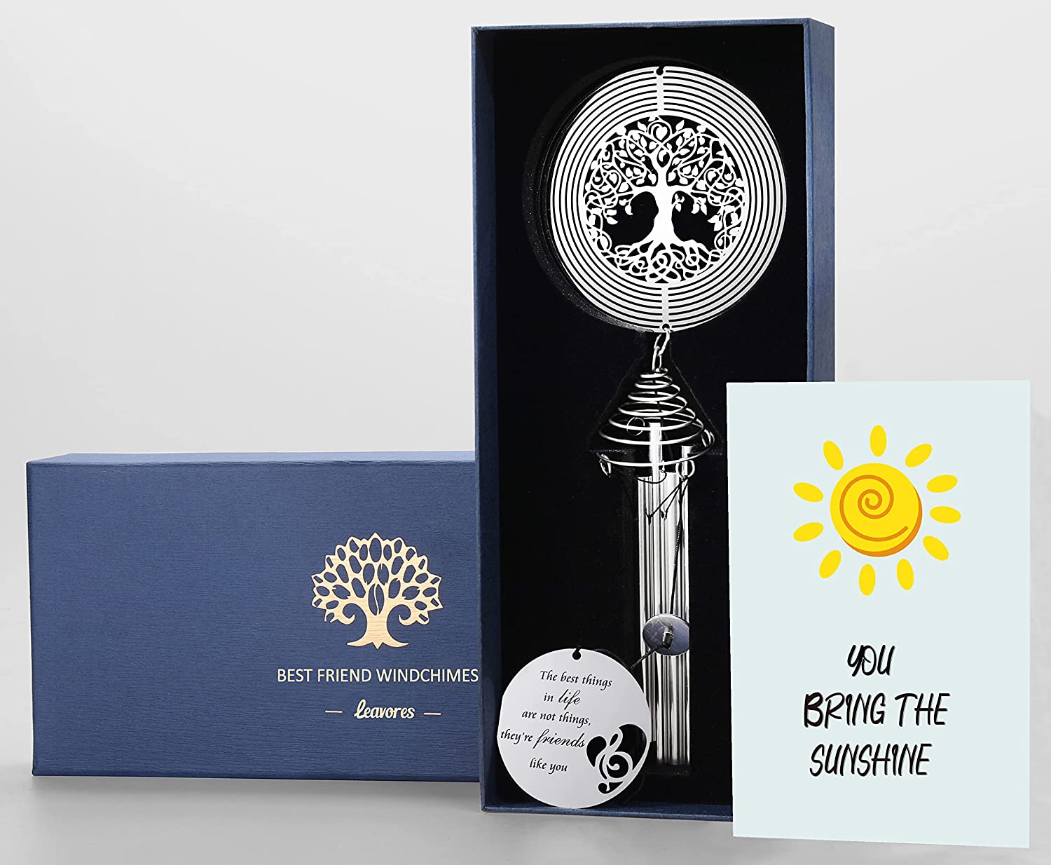 Wind Chime with Tree of Life Wind Spinner 