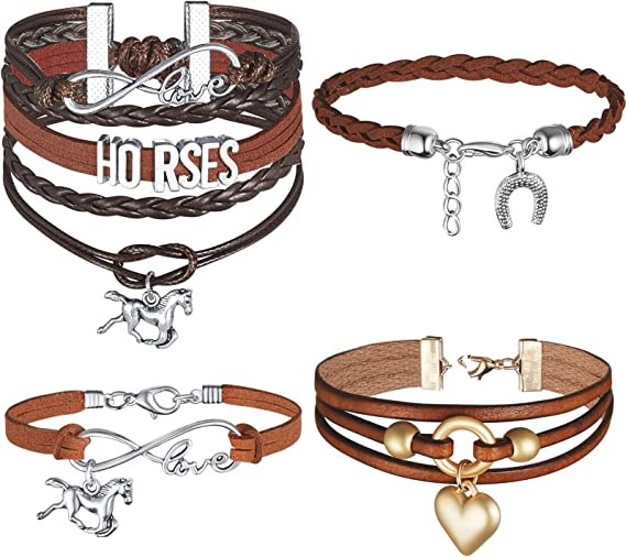 4 Pieces Horse Bracelet