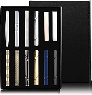 12 Pcs Tie Clips Set Gift for Businessman