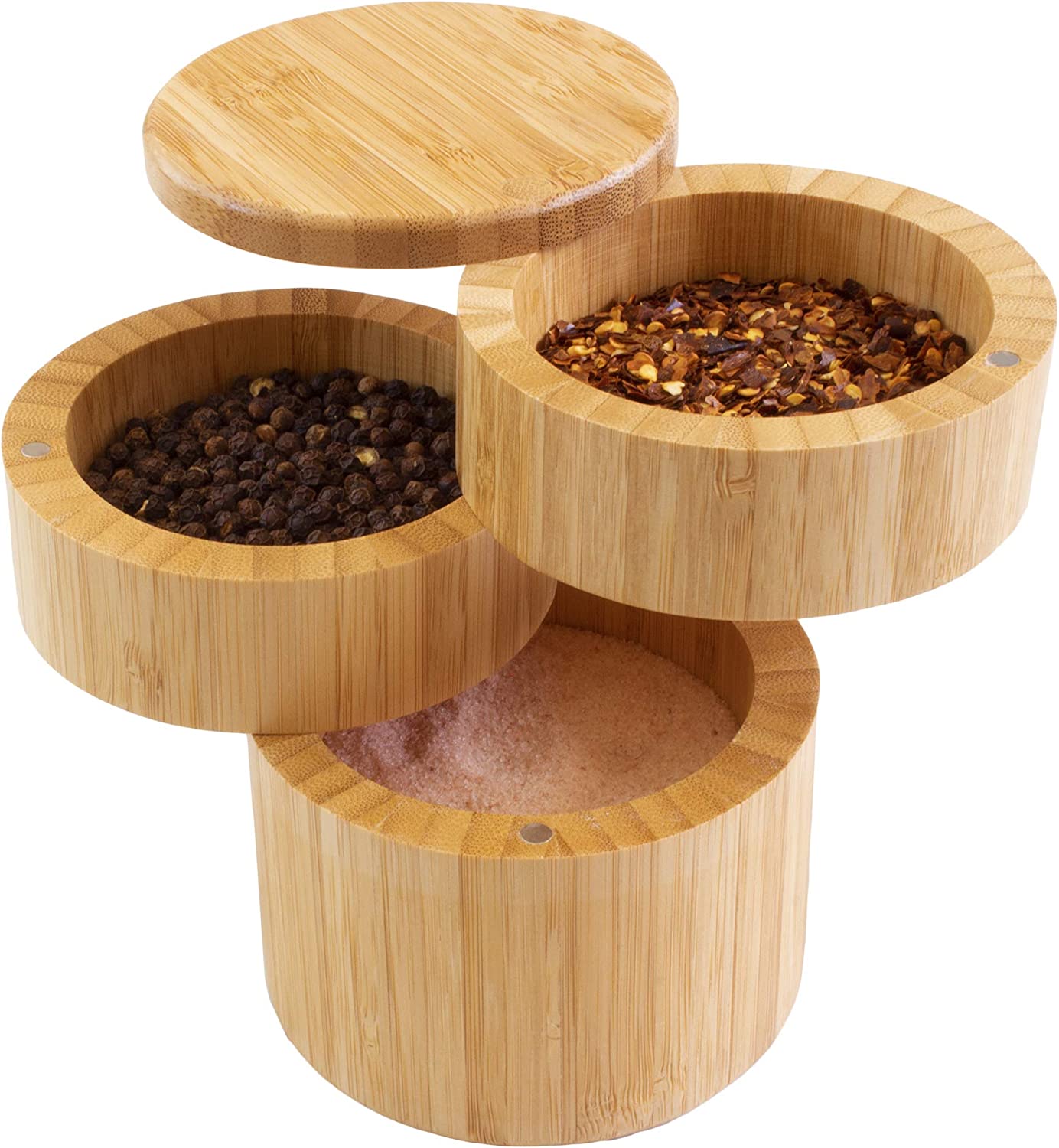 totally bamboo triple salt cellar