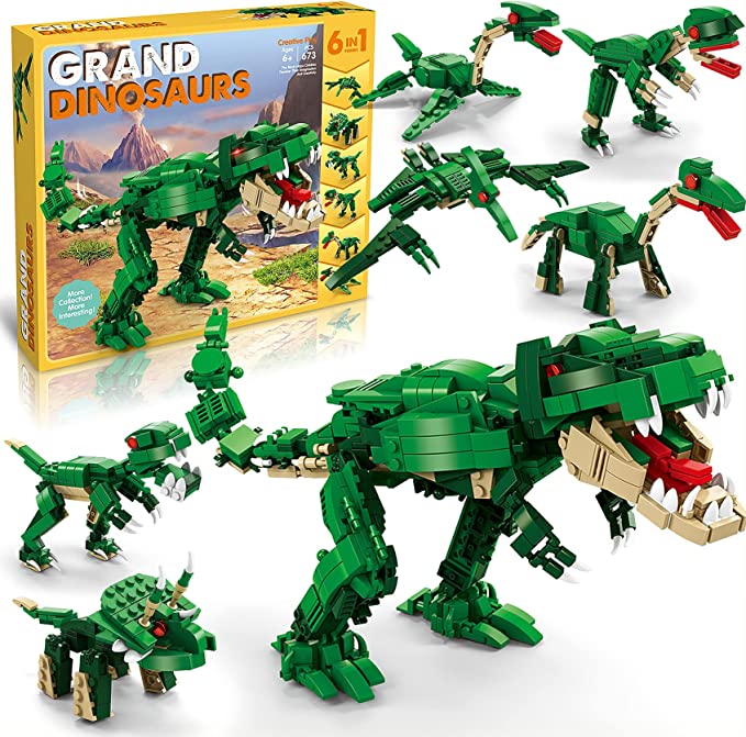 673Pcs Dinosaurs Building Blocks Set