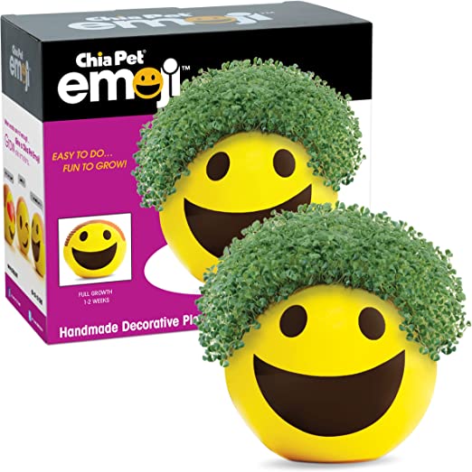 Chia Pet Emoji Smiley with Seed Pack