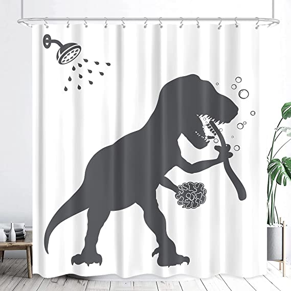 Funny Dinosaur Shower Curtain