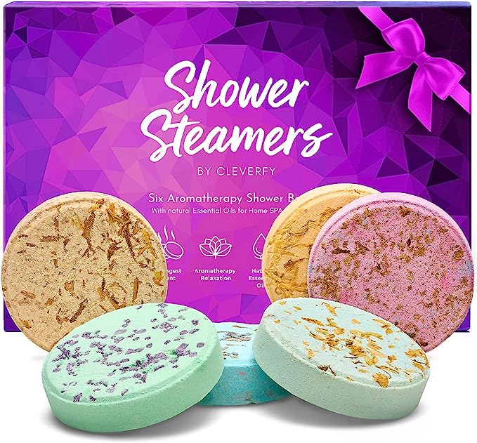 Pack of 6 Shower Bombs with Essential Oils