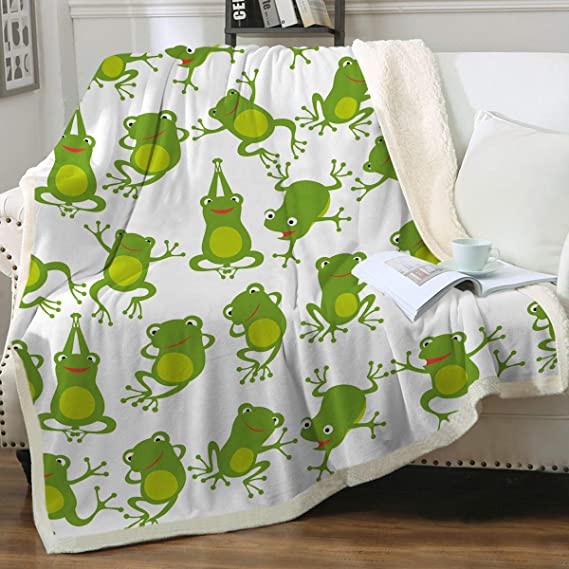 Sleepwish Frog Blanket Throw Frog Fleece Blanket
