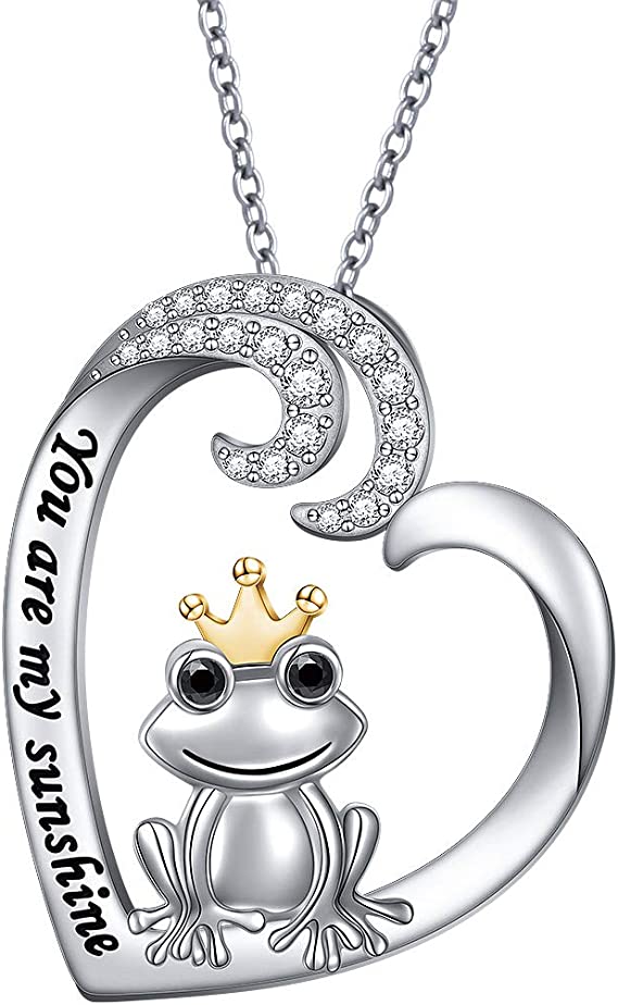 Sterling Silver Heart Love Jewelry Mushroom Frog