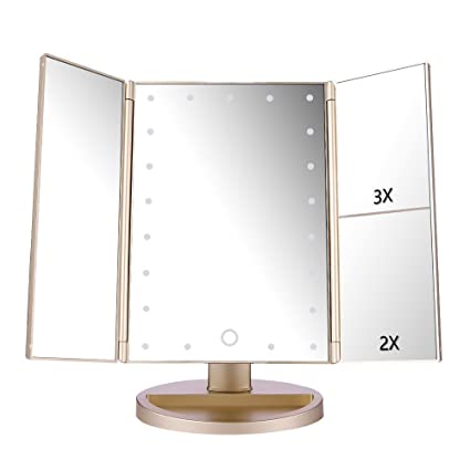  Tri-Fold Lighted Vanity Mirror
