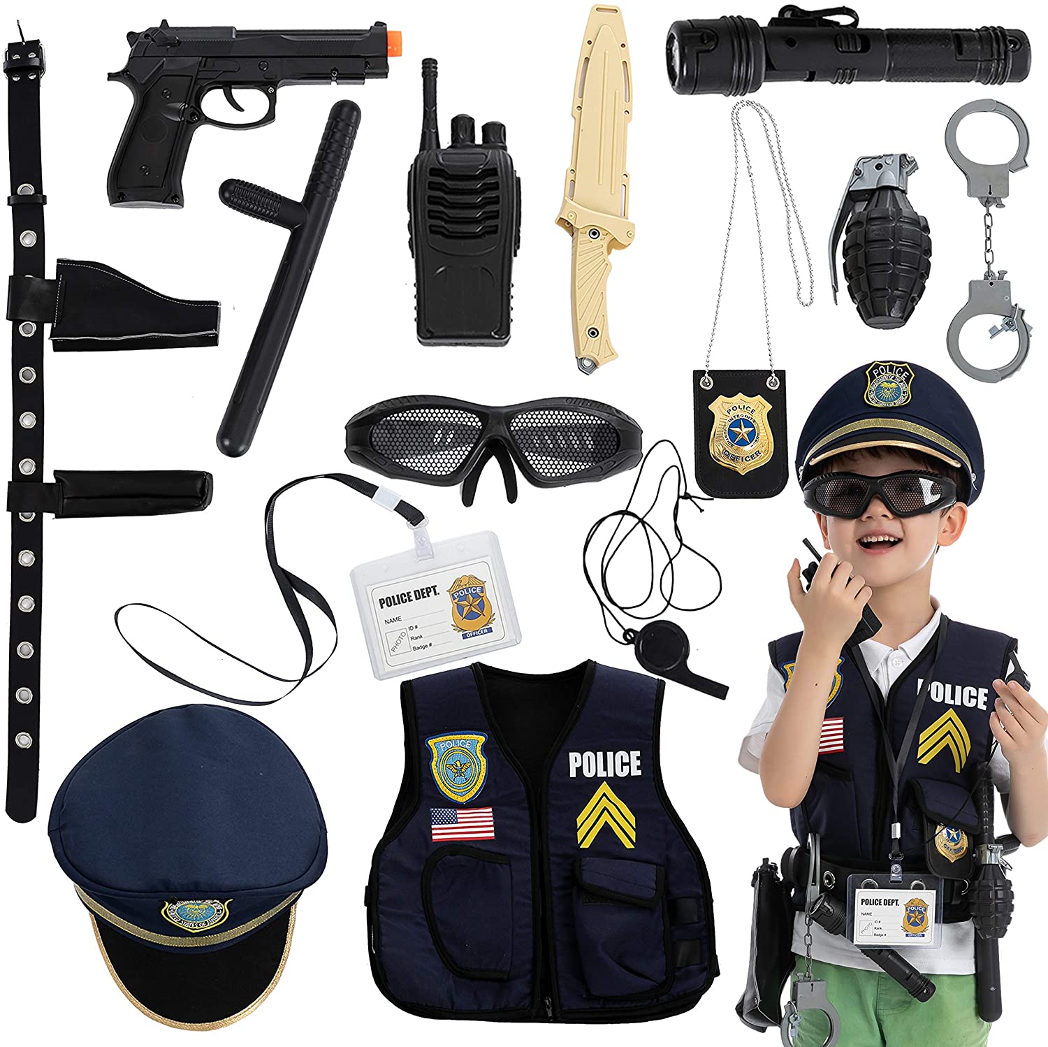 14 Pcs Police Pretend Play Toys