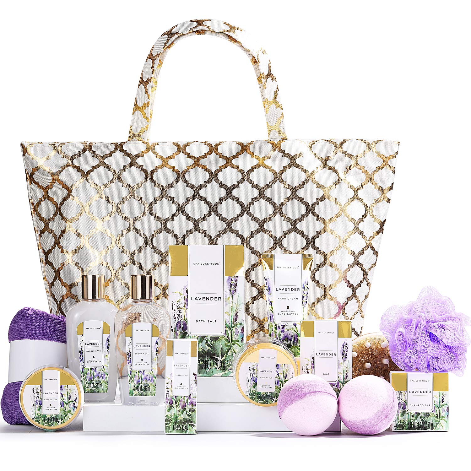 15pcs Lavender Spa Basket Thank you Gifts for family