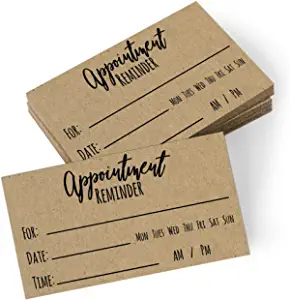 200 Appointment Reminder Cards