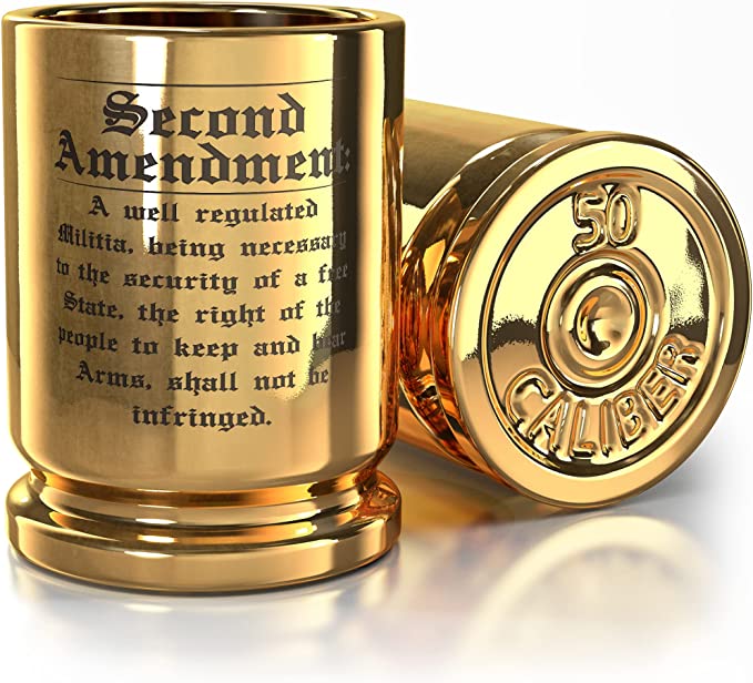 2A 50 Cal Brass Ceramic Shot Glasses