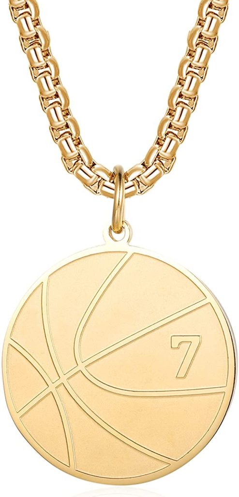 Basketball Number Necklace for Boys
