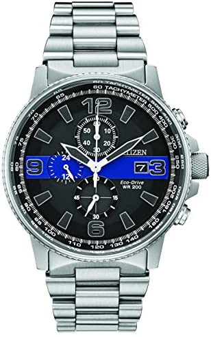 Citizen Men's Thin Blue Line Watch Chronograph 200M WR Eco Drive CA0291-59E