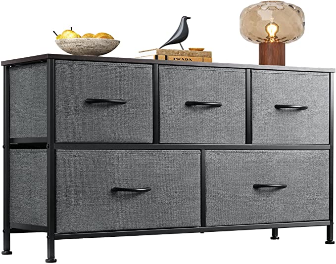 Dresser for Bedroom with 5 Drawers, Wide Chest of Drawer