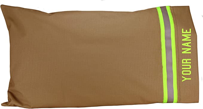 Firefighter Personalized Tan Pillow Case