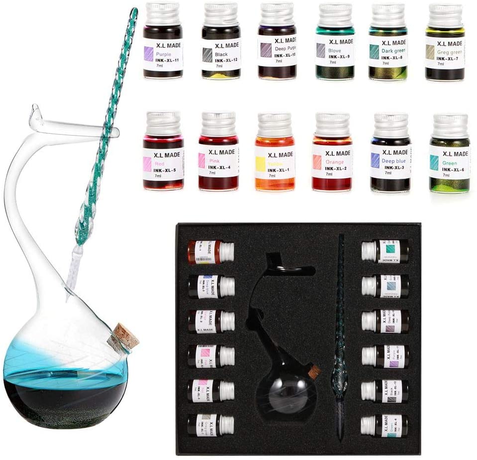 Glass Dip Pen Ink Set