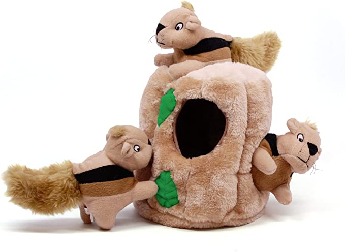 Hide A Squirrel Plush Dog Toy Puzzle