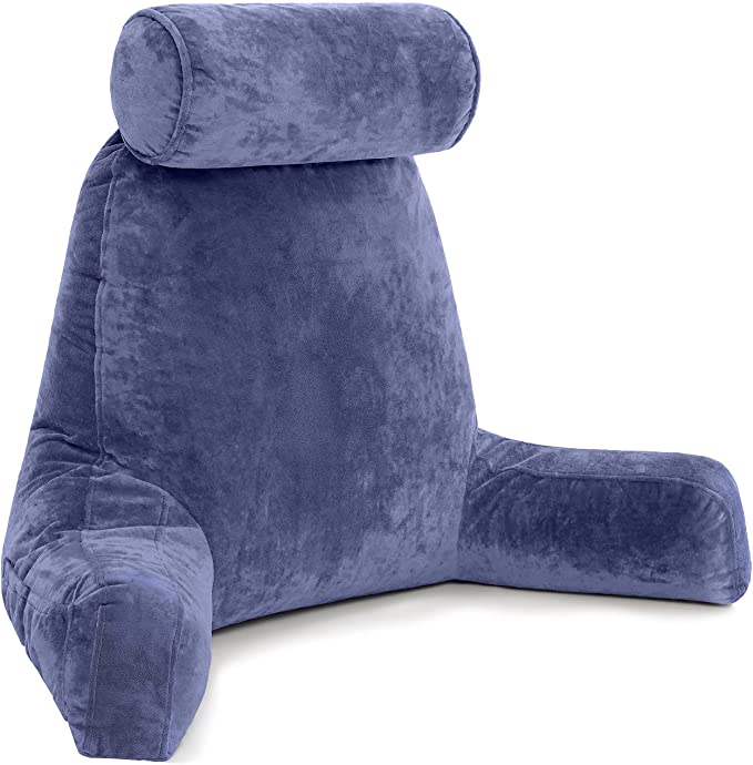 Husband Pillow XXL Dark Blue Backrest with Arms