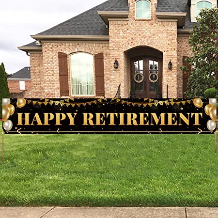 Large Happy Retirement Decoration Banner