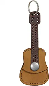 Leather Guitar Keychain
