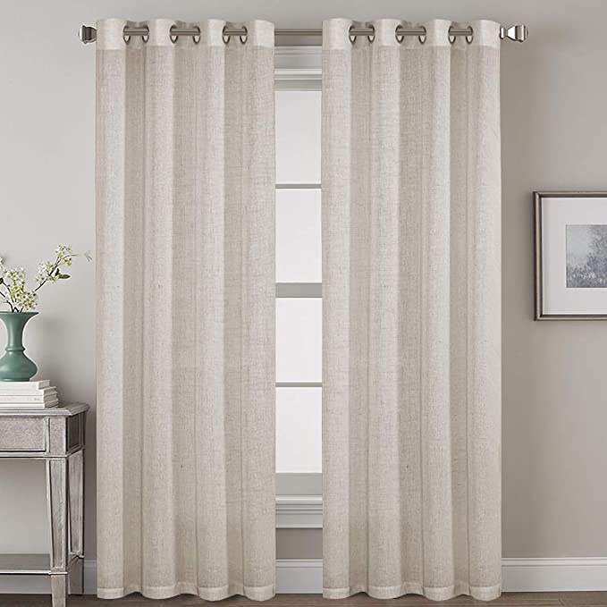 Linen Blended Energy Efficient Light Filtering Curtains