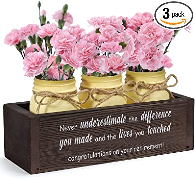 Mason Jar Farmhouse Planter Gifts For Retirement Party Box 