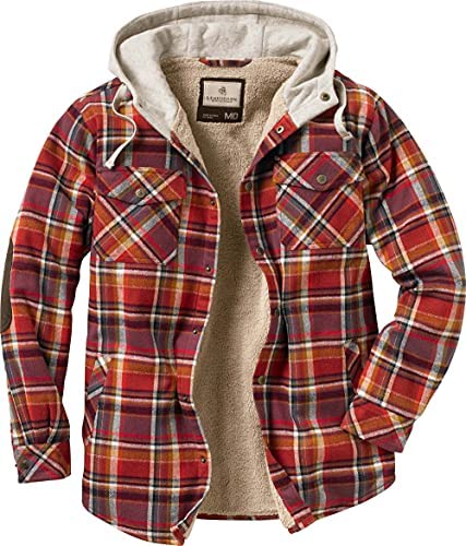 Men's Lined Hooded Flannel Jacket 