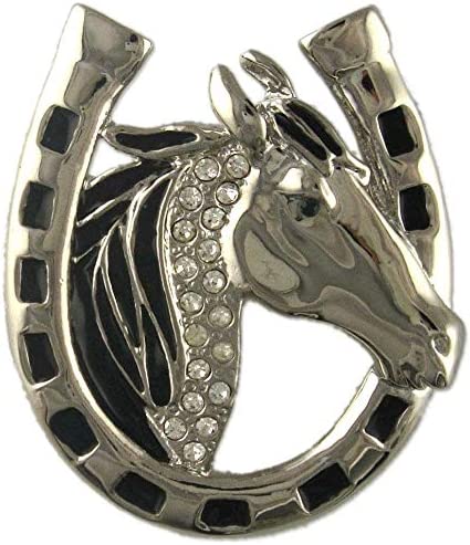 Plated Horse Shoe Brooch