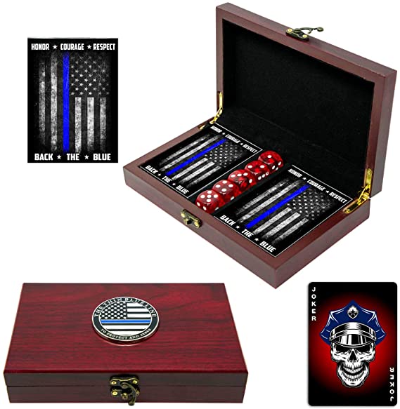 Police Playing Cards with Dice - Police Officer Gift Set