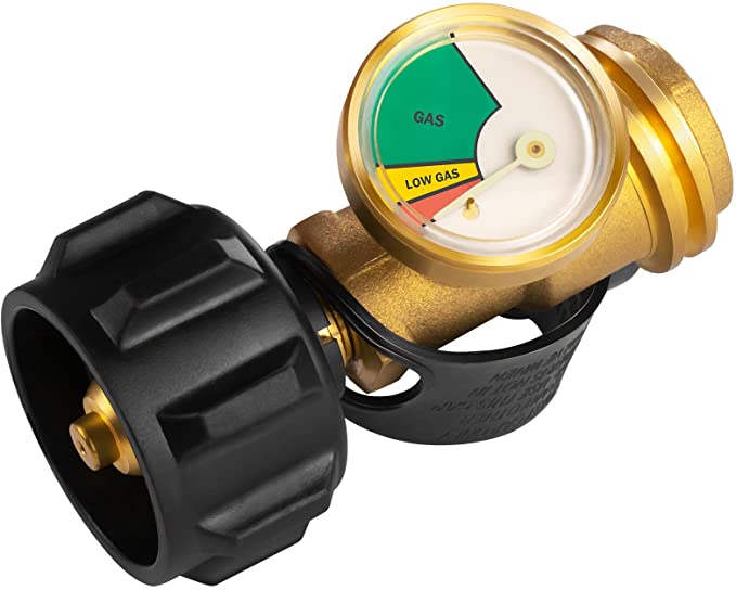 Propane Tank Gauge Level Indicator Leak Detector Gas Pressure Meter Universal for RV Camper, Cylinder, BBQ Gas Grill