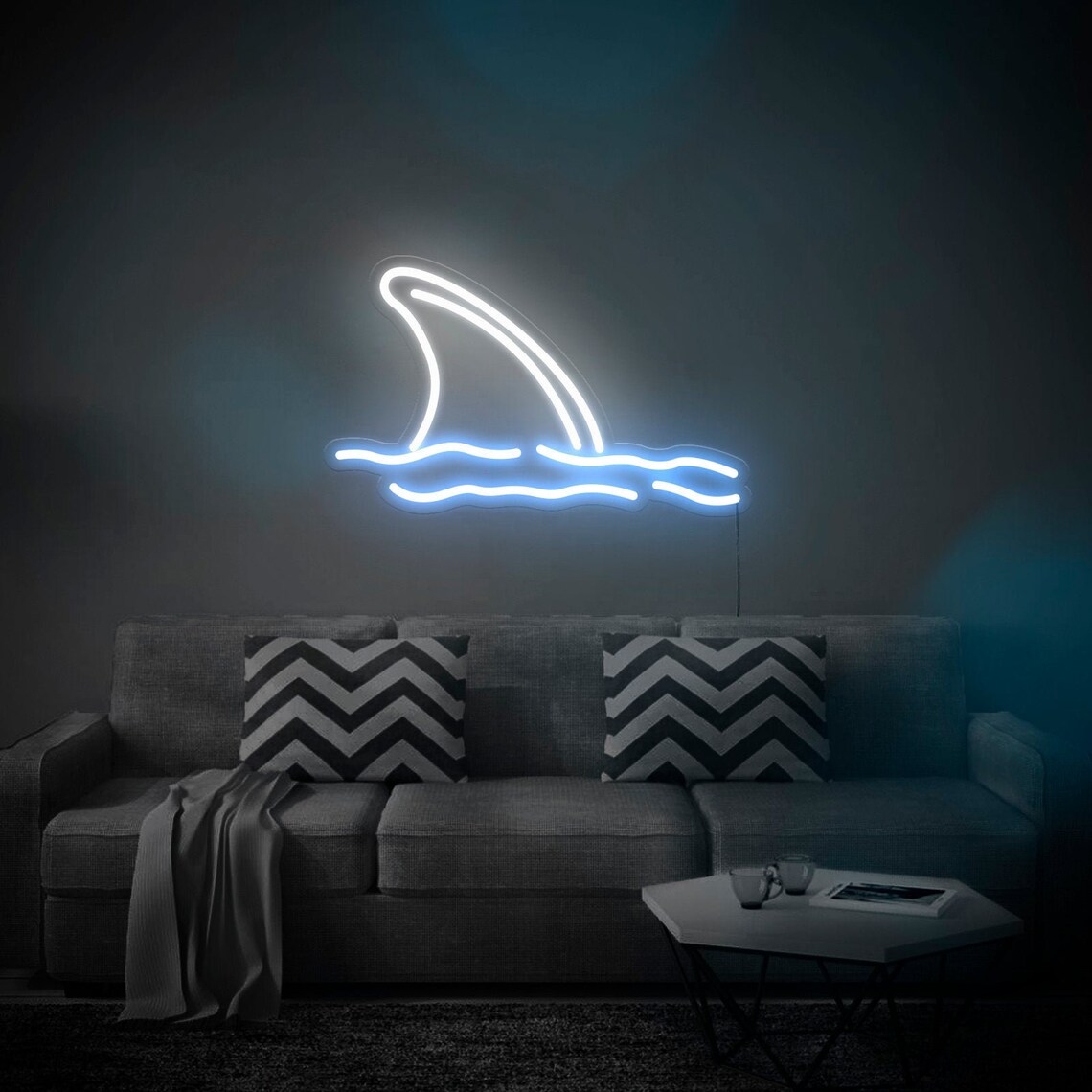 Neon Shark LED Sign